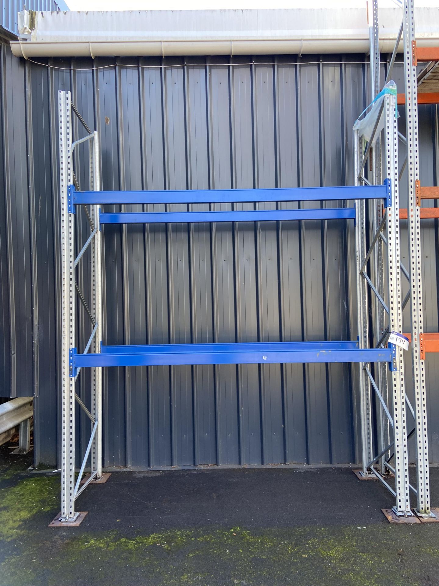 Bito Galvanised Steel Framed Single Bay Two Tier Pallet Rack, approx. 900mm x 3.6m highPlease read