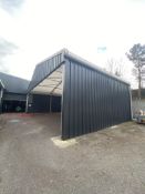ALLOY PORTAL FRAMED TEMPORARY INDUSTRIAL BUILDING, approx. 14.7m x 9.8m x 4.8m high (eaves), 7.3m to