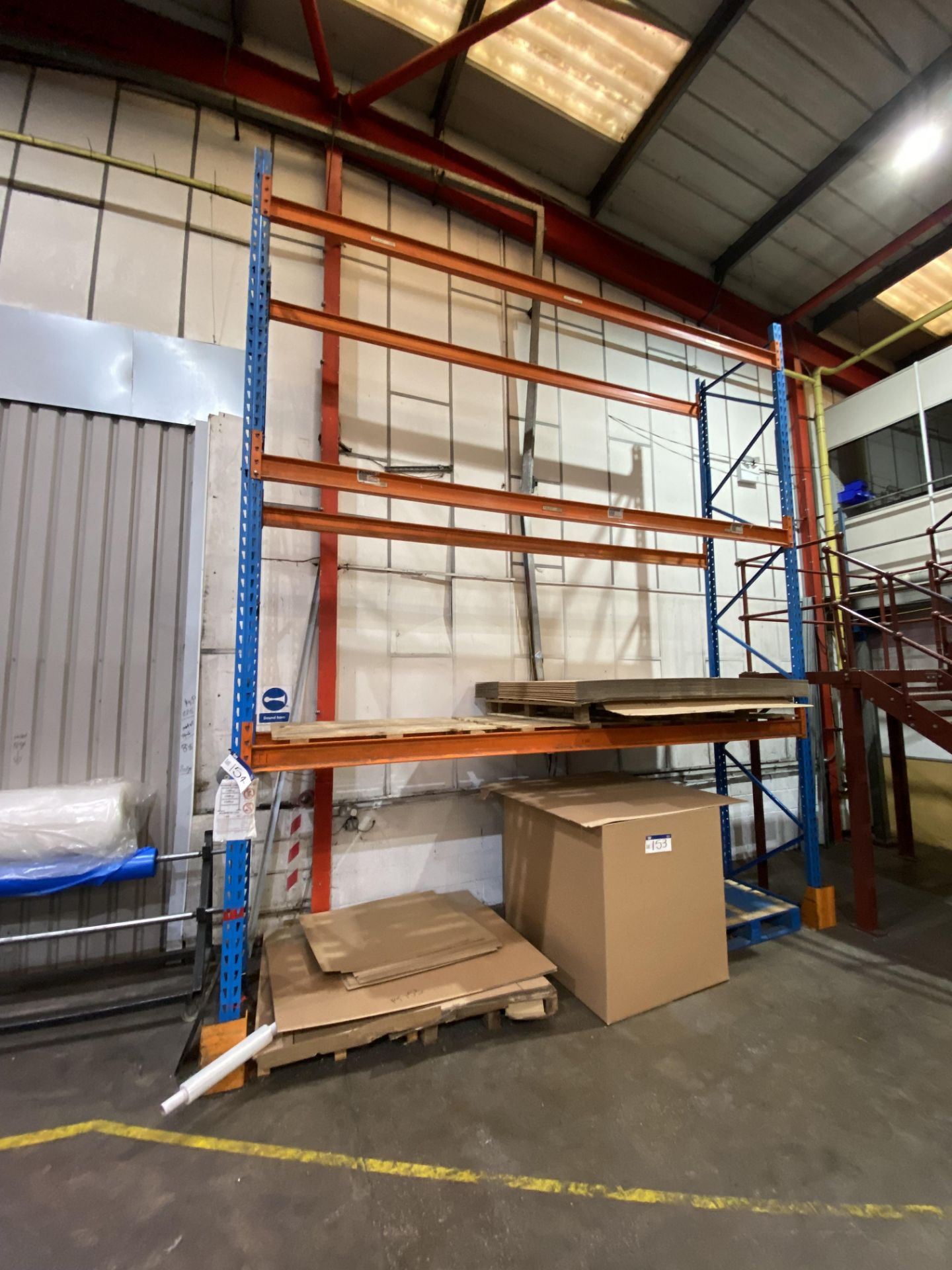 Single Bay Three Tier Pallet Rack, approx. 4.2m x 900mm x 5m highPlease read the following important