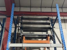Six Print Cylinders, with mobile A-framed stand (on top of rack) (please note this lot is part of