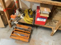 Hand Tools & Equipment, as set out in toolbox and on bottom shelf of rackPlease read the following