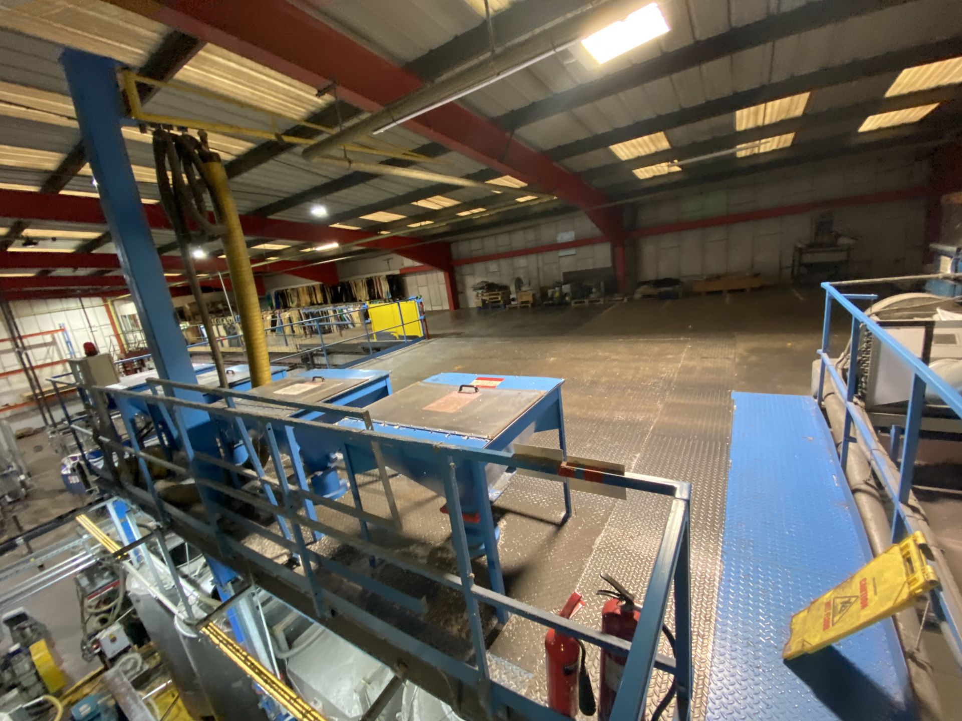 BOLTED STEEL FRAMED MEZZANINE FLOOR, approx. 6.5m x 6.3m, 3.2m to floor height, with bolted steel - Image 5 of 6