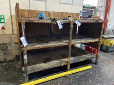 Three Tier Timber Rack (excluding contents), approx. 2.5m x 1.2m x 1.6m highPlease read the