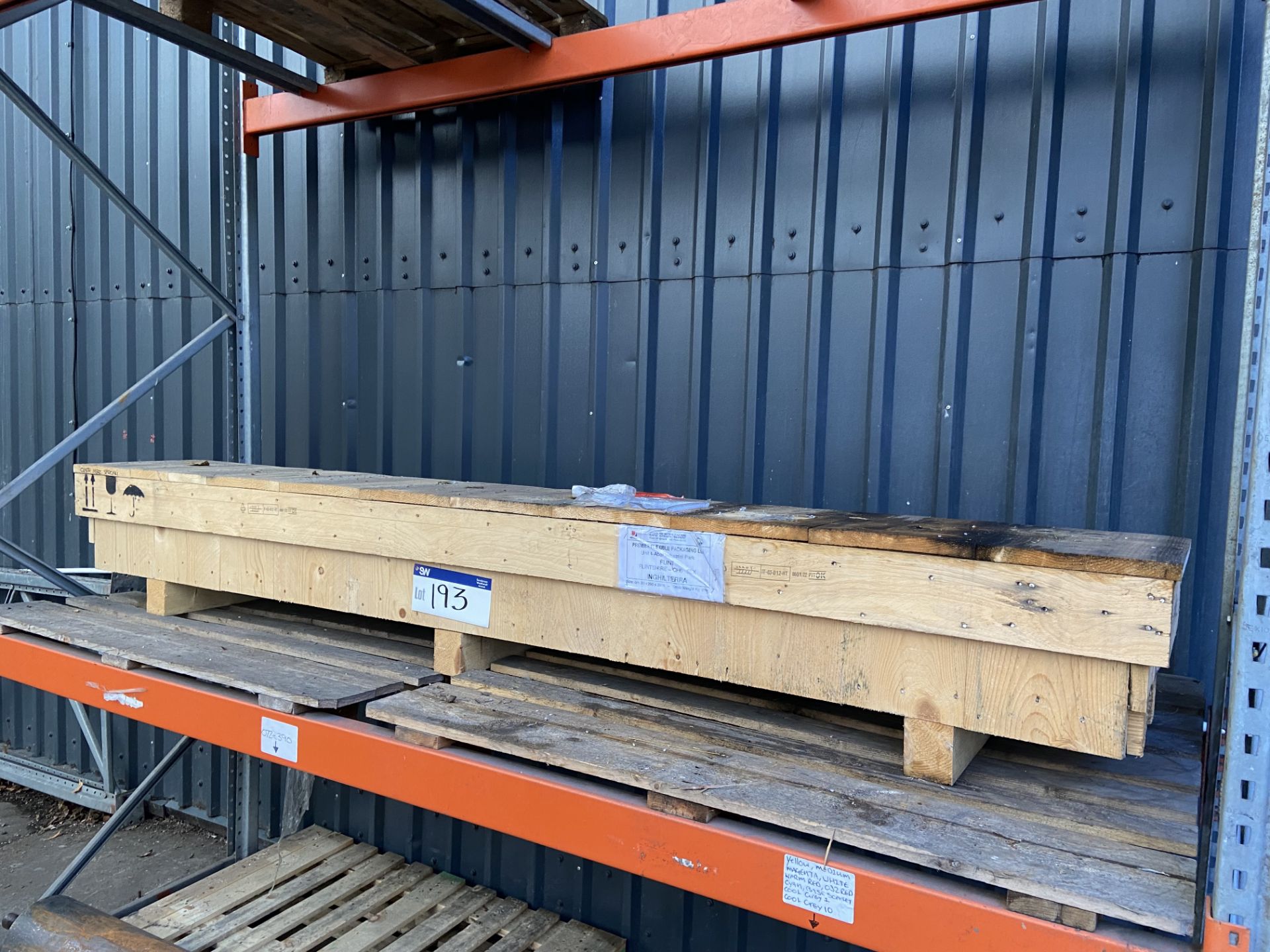 Timber Crate, understood to contain Diani EXTRUDER SCREW & BARRELL, approx. 2.1m long, 278kgPlease