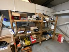 Timber Three Tier Rack, approx. 2.5m x 750mm x 1.85m high (contents excluded) (reserve removal until