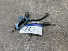 Two Pneumatic Hand Tools, including tyre inflater and screwdriverPlease read the following important