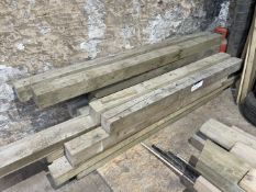 Assorted Timber Beams/ Posts, up to approx. 3m x 150mm x 150mm, as set out in one area,Please read