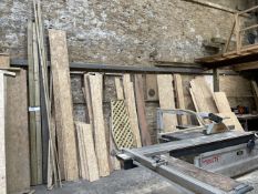 Assorted Timber & Chipboard, as set out against wall (building sections excluded)Please read the