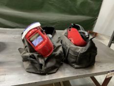 Two Welding Helmets, with accessories and two duffle bagsPlease read the following important notes:-