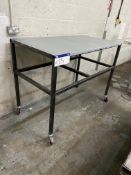 Fabricated Steel Mobile Bench, approx. 1.5m x 800mmPlease read the following important notes:- ***