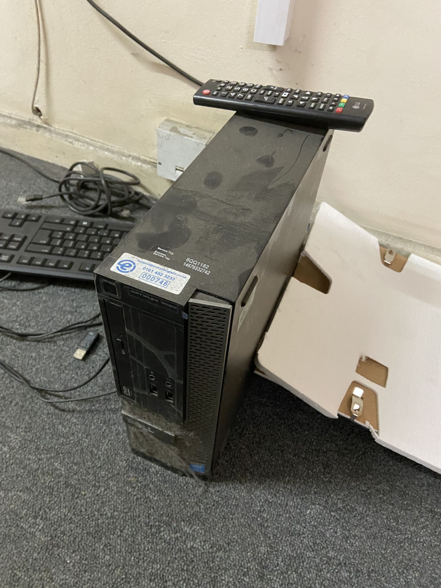 Dell OptiPlex 3020 Intel Core i5 PC (hard disk removed), service tag 6QQ1152, with keyboard and - Image 2 of 3