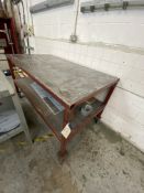 Fabricated Steel Two Tier Mobile Bench, approx. 1.8m x 1mPlease read the following important