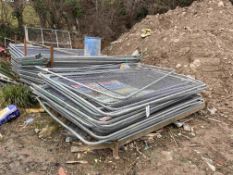 Quantity of Galvanised Steel Heras Fence Panels, as set out in three stacksPlease read the following