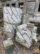 Three Pallets of Concrete Blocks, 200mm x 200mm x 80mm each, as set out on three palletsPlease