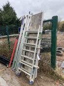 Assorted Alloy Scaffolding, as set out against fencePlease read the following important notes:- ***