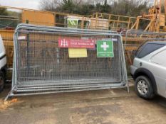 Quantity of Galvanised Steel Heras Fence Panels, with block feet, as set out in stackPlease read the