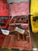 Two Hilti DX460 Powder Actuated Nail Gun, with two carry casesPlease read the following important