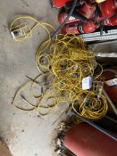Assorted 110V Site Lights & Cables, as set out on one tier of rackPlease read the following