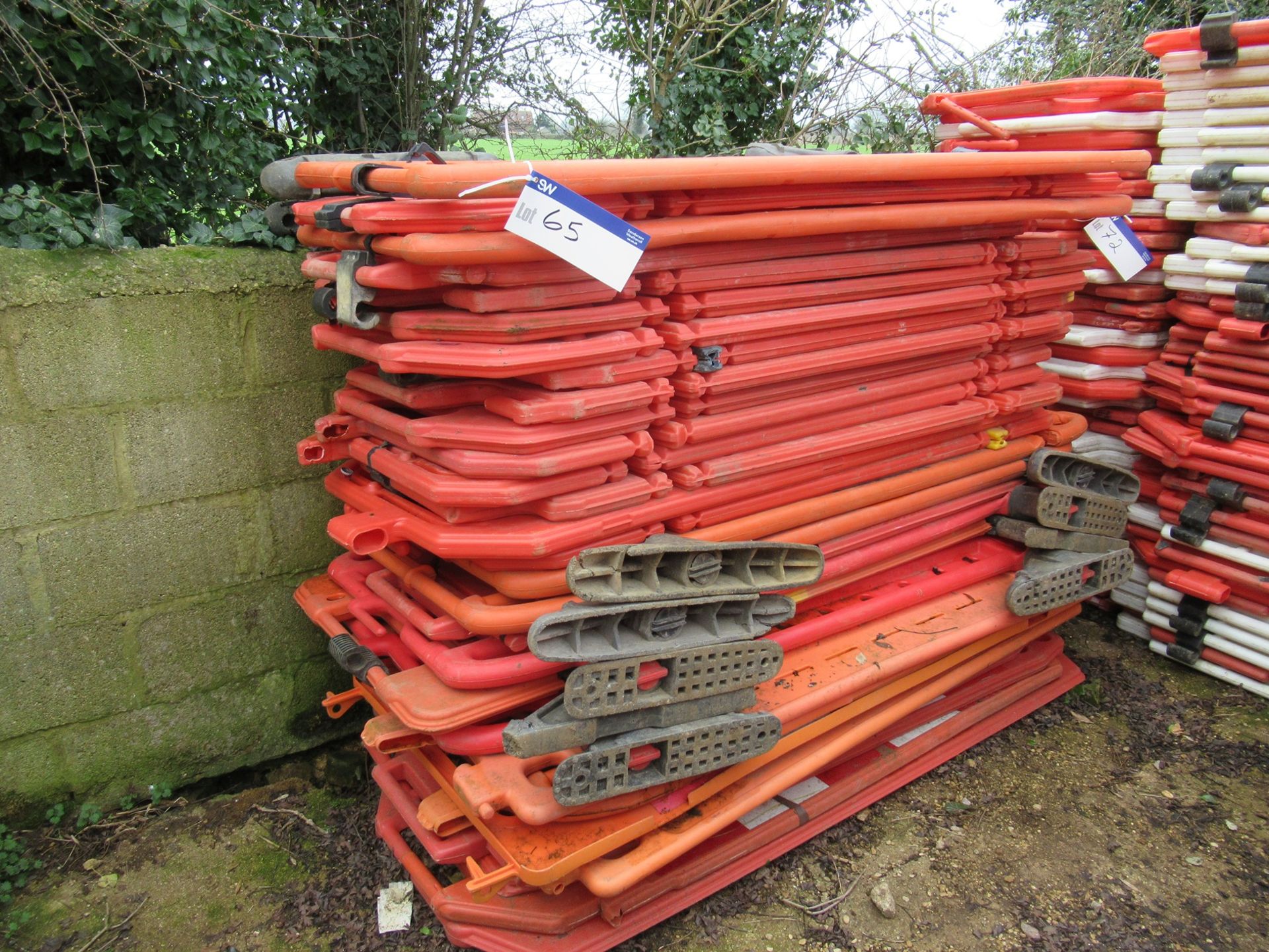 Approx 28 Road Barriers in Orange (No Feet) (Lot located at 18 Bloxham Road, Millcombe, Banbury,