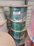 4 Drums x 750m Single Hohie DSB 12/8mm Green Duct(Lot located at Unit 12-13 Park Hall Business