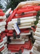 Approx 37 Road Barriers Orange and White (No Feet) (Lot located at 18 Bloxham Road, Millcombe,