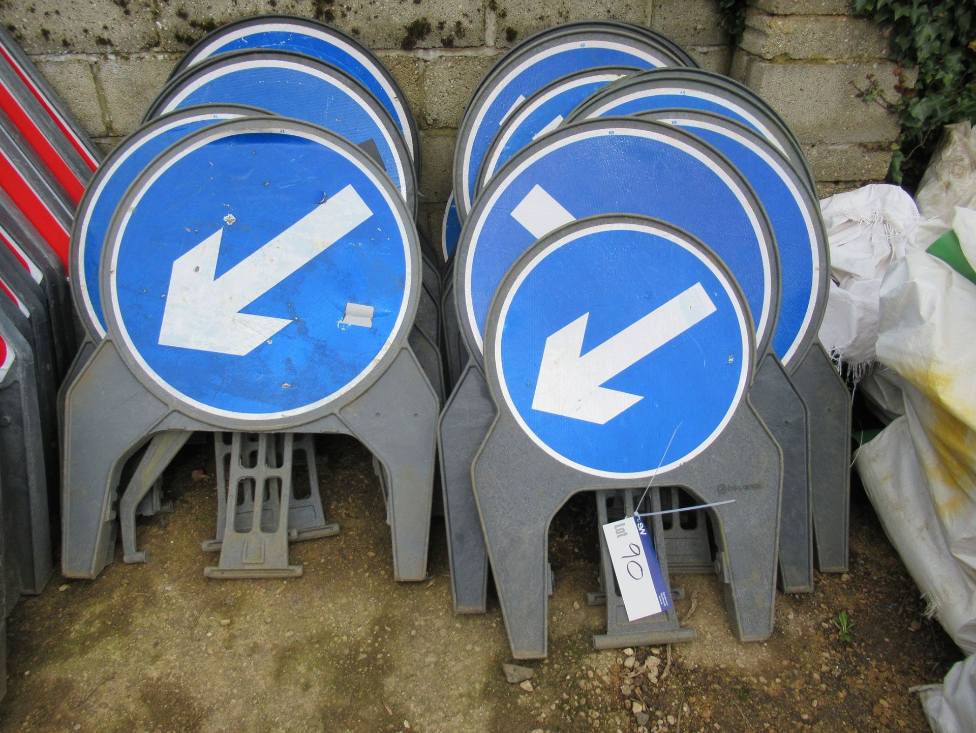 25 Assorted Road Signs to Include Blue Go Left & Go Right Signs(Lot located at 18 Bloxham Road,
