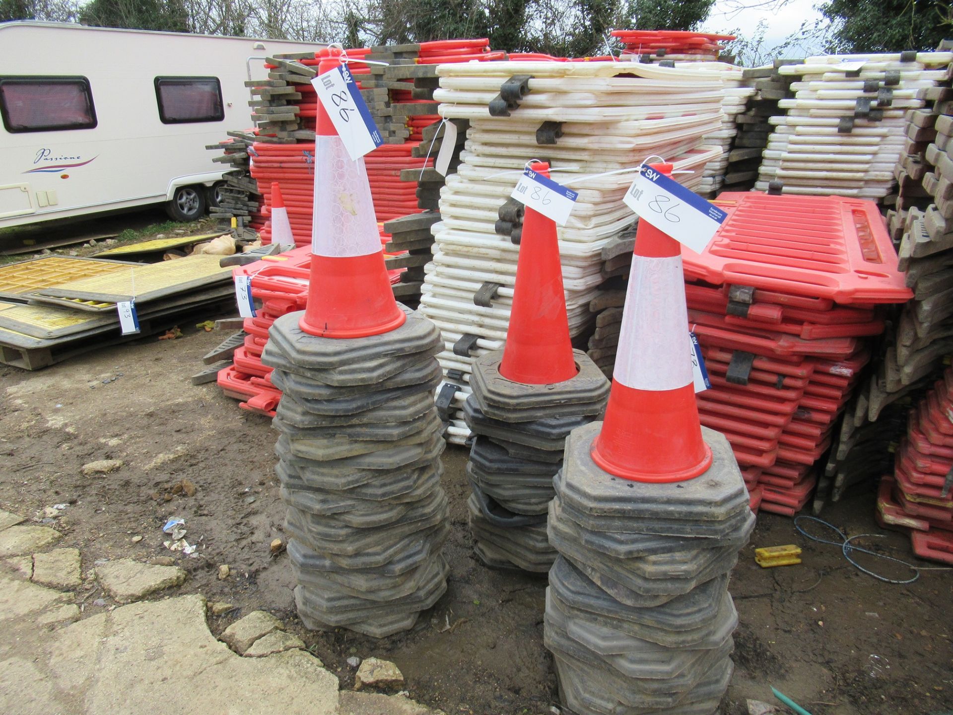 50 Red Traffic Cones(Lot located at 18 Bloxham Road, Millcombe, Banbury, OX15 4RH (Restricted