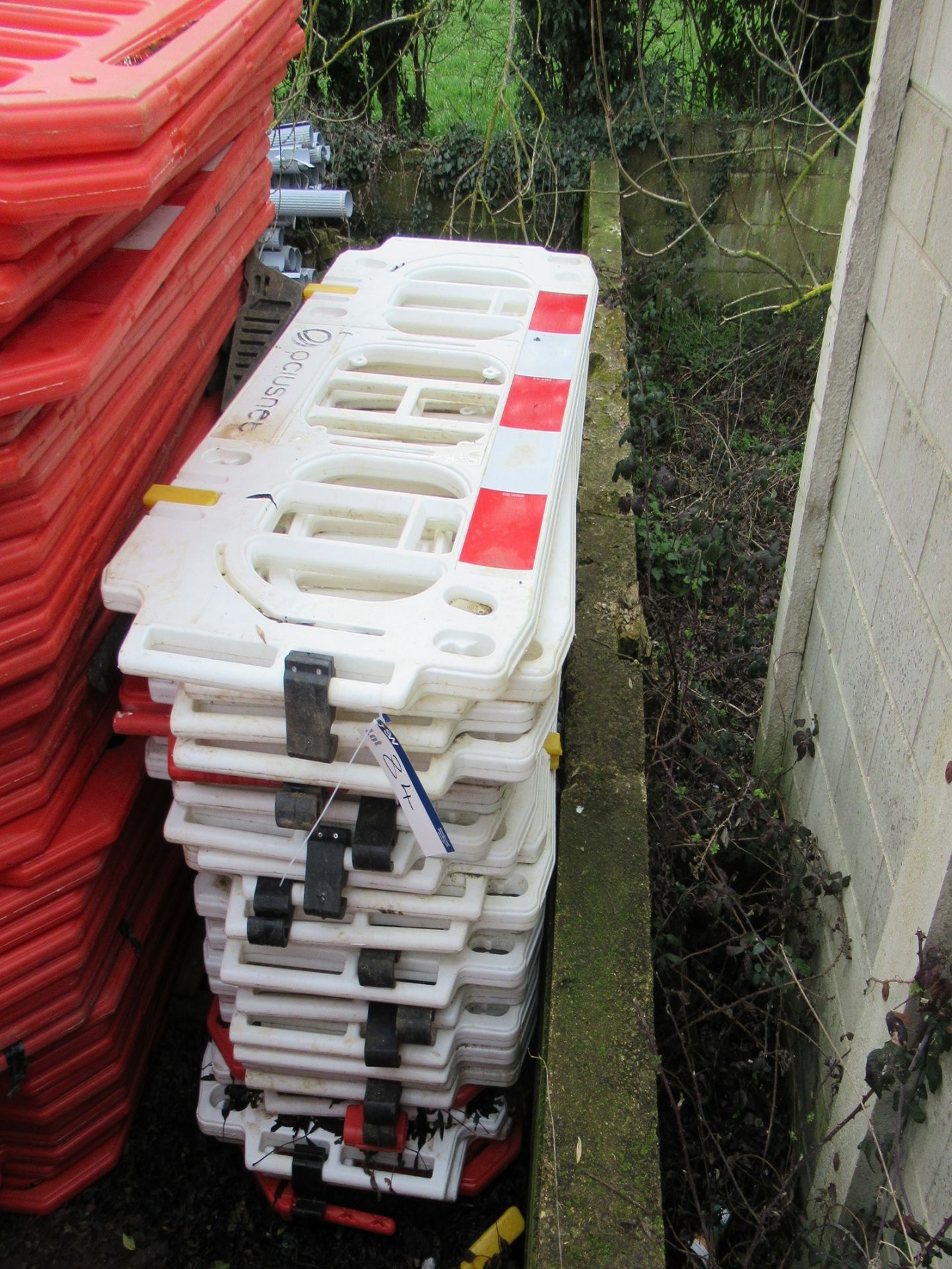 Approx 22 Road Barriers Orange and White with Feet(Lot located at 18 Bloxham Road, Millcombe,
