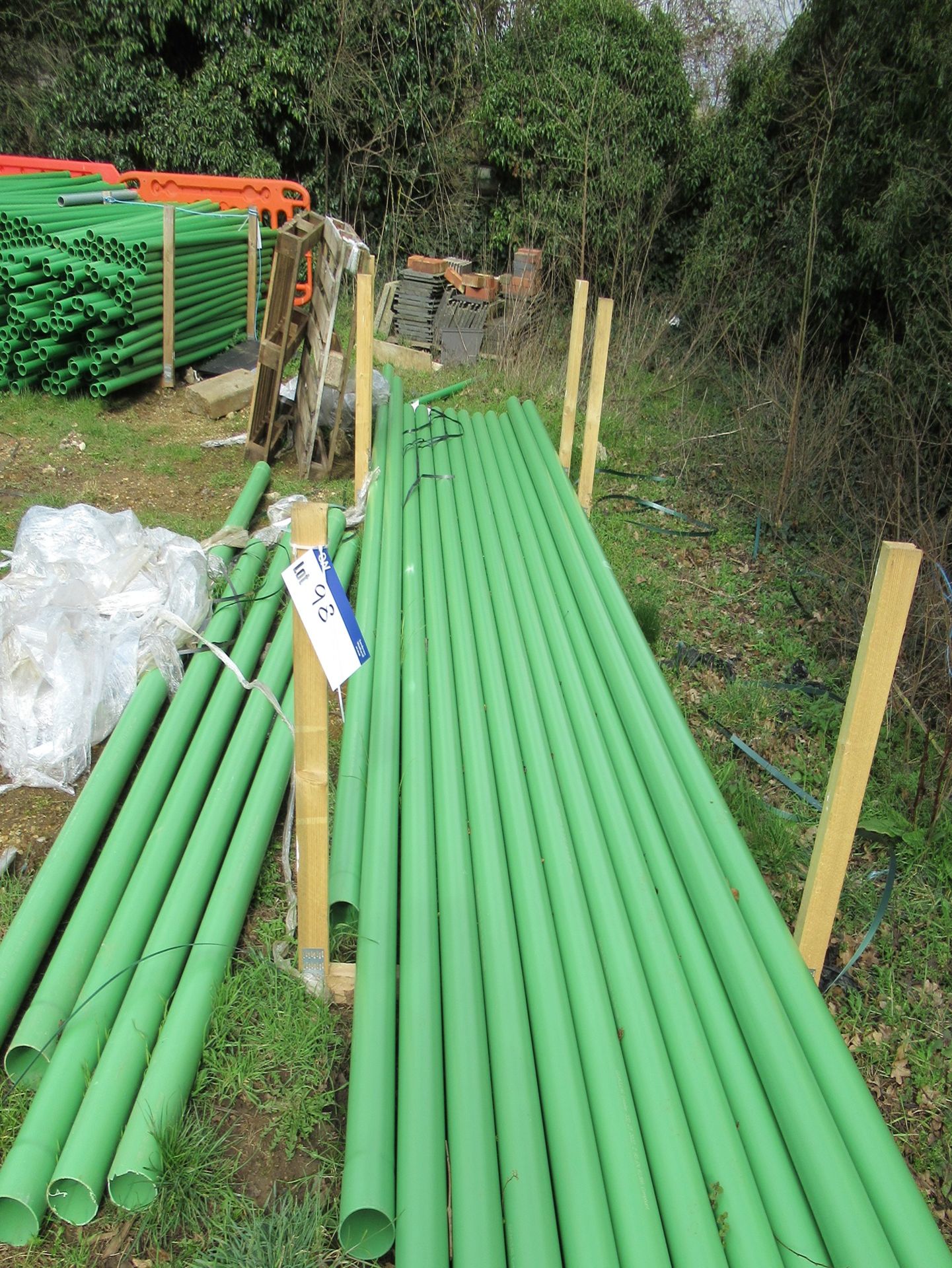 14 Four inch 6m Long Green Duct(Lot located at 18 Bloxham Road, Millcombe, Banbury, OX15 4RH (