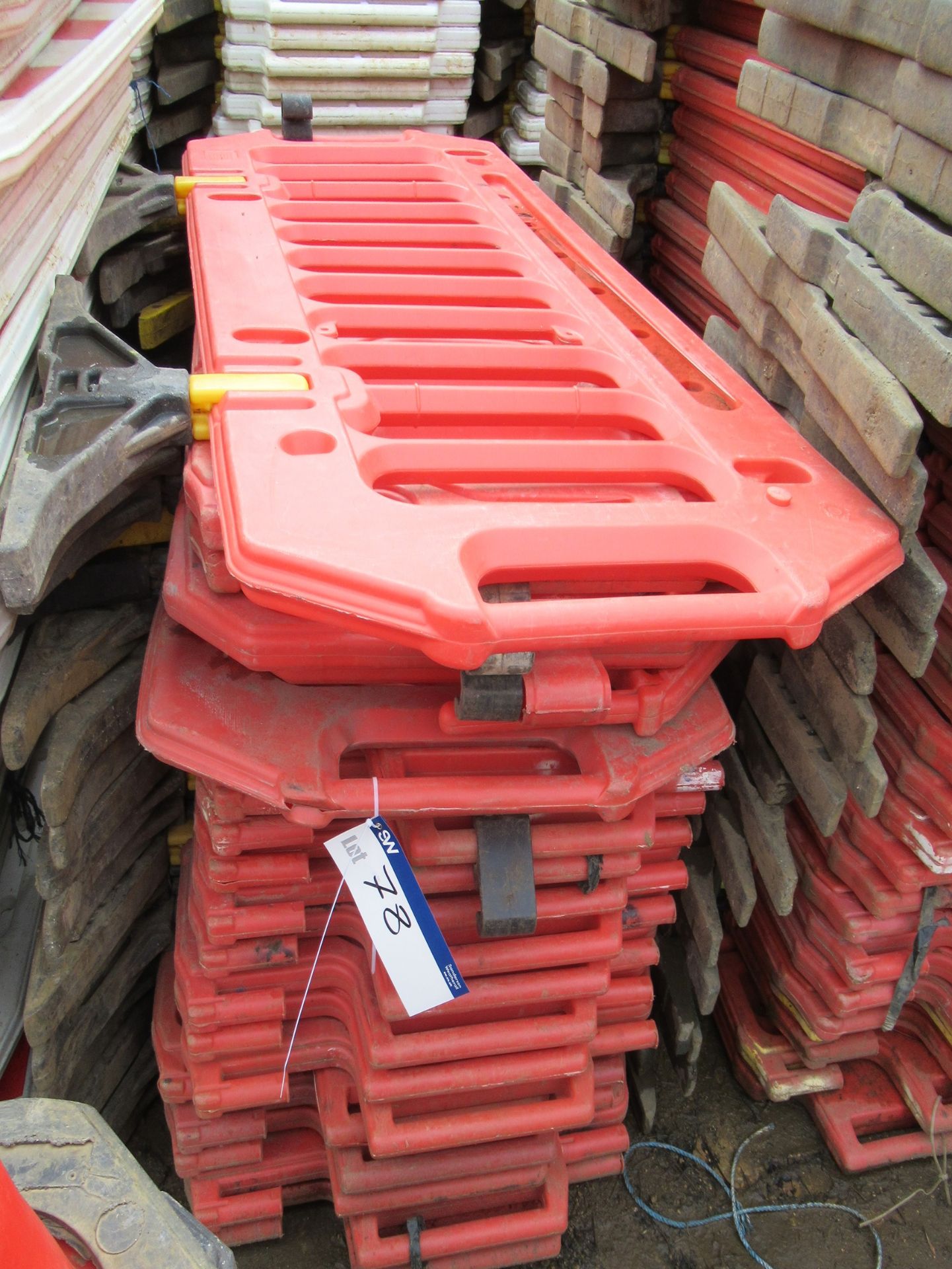 Approx 18 Road Barriers in Orange with Feet(Lot located at 18 Bloxham Road, Millcombe, Banbury, OX15