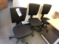 3 Black Tweed Swivel Chairs(Lot located at Unit 12-13 Park Hall Business Village, Park Hall Road,