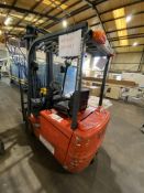 Heli FB315G 1,500KG CAP. ELECTRIC COUNTER BALANCE FORK LIFT TRUCK, serial no. 1A1913, year of