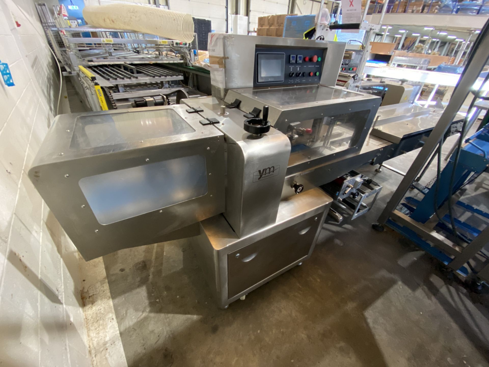 YM Packaging FP450I STAINLESS STEEL INVERTED FLOW WRAPPER, serial no. 50011008FP450I.3, year of