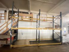 Two Bay Three Tier Boltless Pallet Rack, each bay approx. 2.4m x 1.1m x 3.9m high (excluding