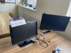 Two Flat Screen Monitors, with desk arm bracketPlease read the following important notes:- ***