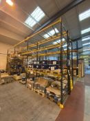 Six Bay Mainly Two Tier Boltless Steel Pallet Rack, each bay approx. 2.8m x 1.1m wide x 3.9m high (