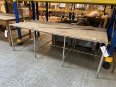 Steel Framed Table, approx. 2.45m x 1.2mPlease read the following important notes:- ***Overseas