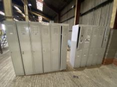 (SRL) Assorted Personnel Lockers, as set out in corner of warehouse (note – very few keys) (