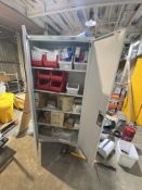 (SRL) Double Door Steel Cabinet & Residual Contents (located engineers shop, Islip Site, NN14 3JW)