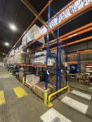 (AG-ENG) Stow 12 SINGLE SIDED 15 BAY (in all) MAINLY THREE TIER PALLET RACK, installed 2021, approx.