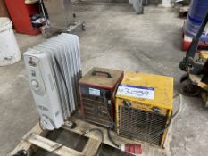 (SRL) Two Electric Fan Heaters & Oil Filled Radiator (located engineers shop, Islip Site, NN14 3JW)