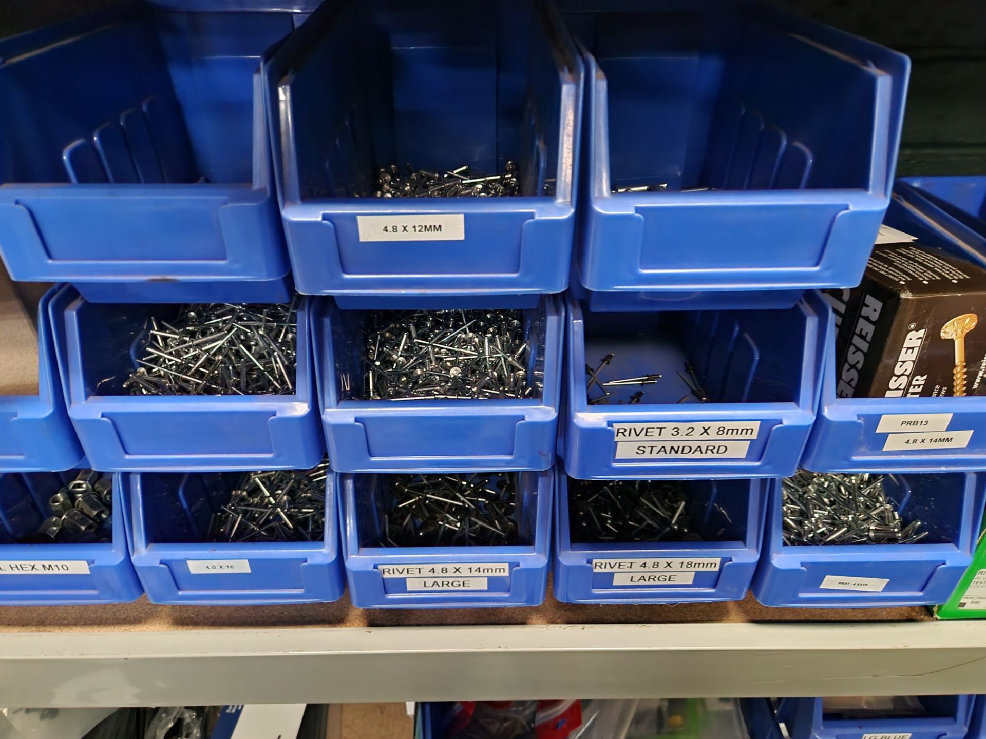 Quantity of Fixtures and Fittings, including Rivets, Pipe Joiners, Hex Nuts, Splined Nuts, - Image 4 of 6