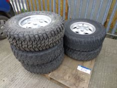 5 Alloy 5 Stud LAND ROVER Wheels and Mud Terrain Tyres (Part Worn)Please read the following