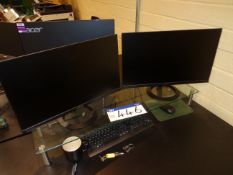 LENOVO Personal Computer with 2 Monitors, Keyboard, Mouse and Monitor StandPlease read the following