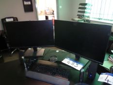 LENOVO Personal Computer with 2 Monitors, Keyboard, Mouse and Monitor StandPlease read the following