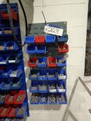 3 Wall Mounted Lin Bin Racks c/w Bins & Contents inc Nuts, Bolts, WashersPlease read the following