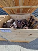 One Pallet Box of Used Land Rover Parts, including quantity of Land Rover Exhaust Boxes, as