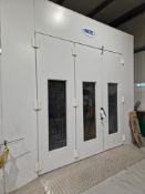 HALTEC Airstream Gas Fired Spray Booth, Approx. Dimensions 4.1m x 7m x 3.8m, Hours Run 145 (RAMS