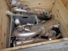 Pallet Box of RANGE ROVER Stainless Steel Exhust Pipe and Fittings (Unused)Please read the following