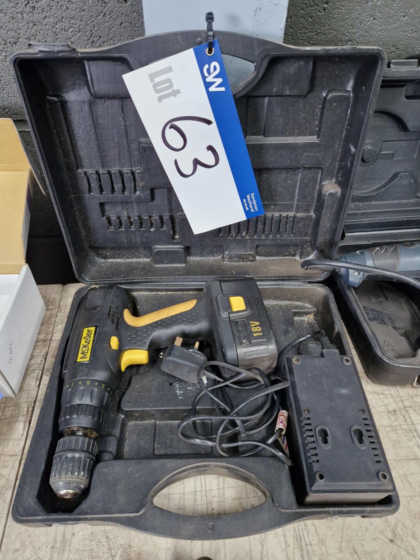 McKELLAR MCKM10 18V Battery Drill, with carry case and chargerPlease read the following important